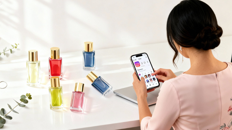 SNSの発信を学ぶ女性